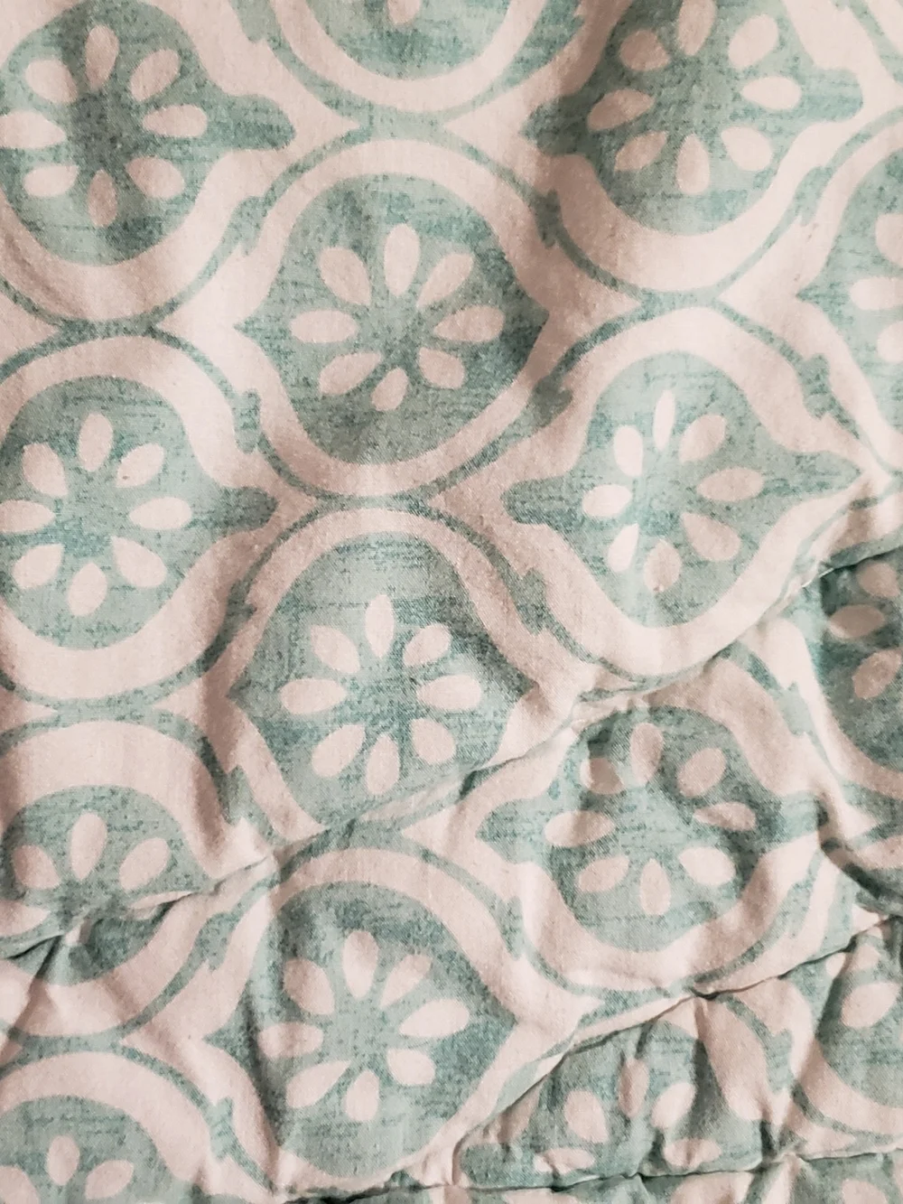 Levtex Quilted Baby Blanket with Fox, Peacock & Owl - White, Teal, Coral